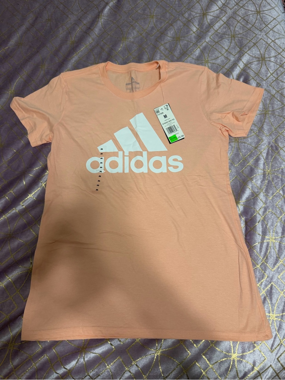 💥 NWT WOMENS ADIDAS Peach Logo Tee